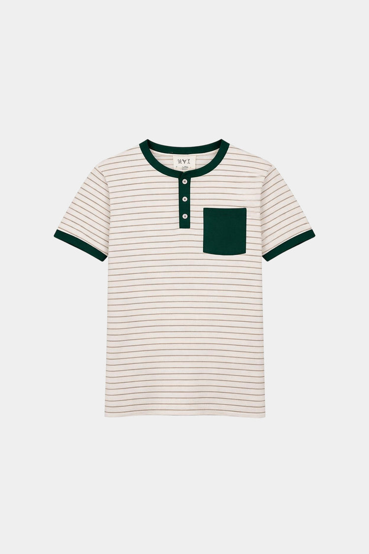 Boys Cotton Summer Set – "Ball is Life" Striped Tee & Jogger Pants - MYK_Fatimas