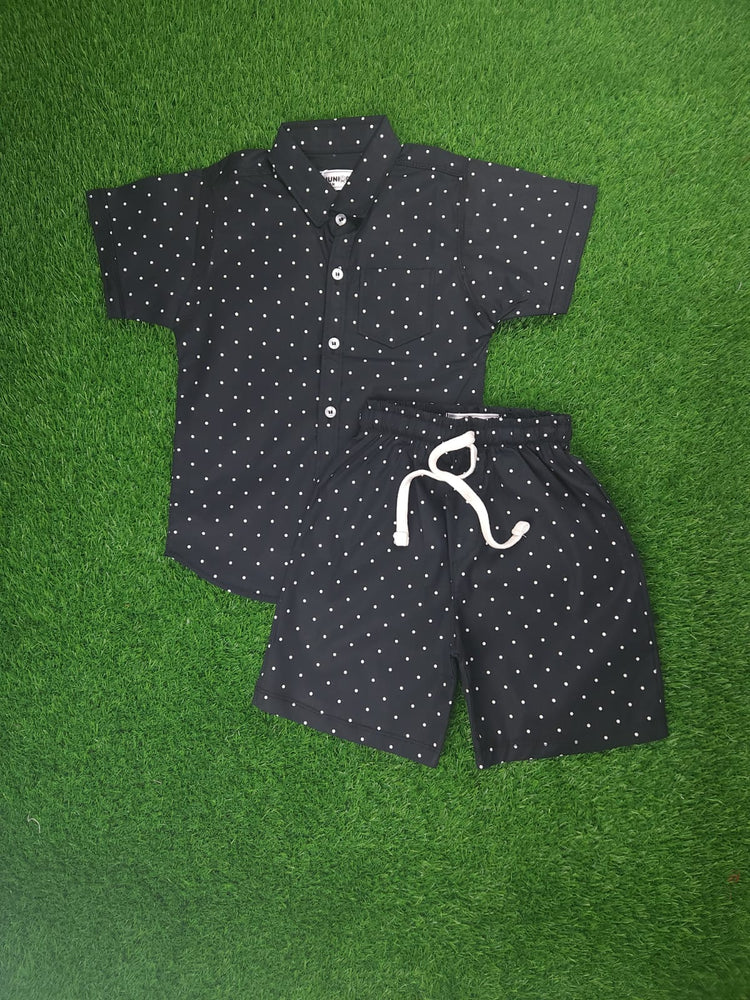 Boys' Black Polka Dot Summer Set - MYK_Fatimas