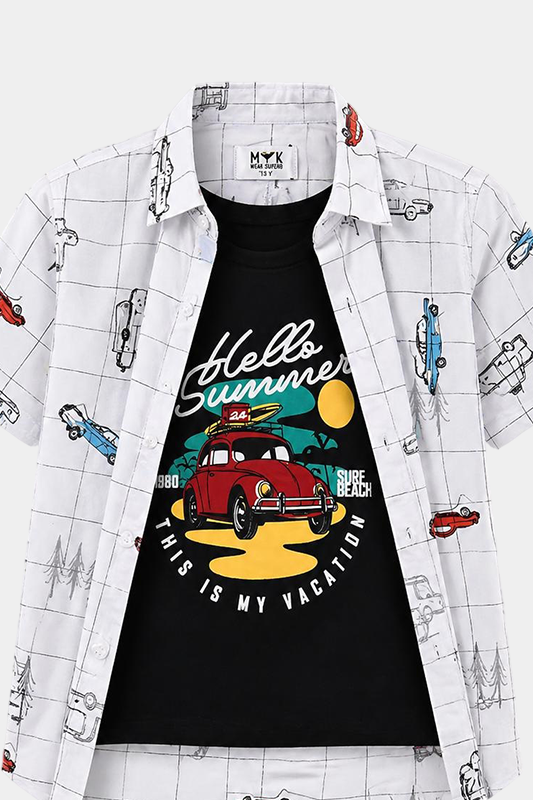 Hello Summer Vacation Boys Outfit