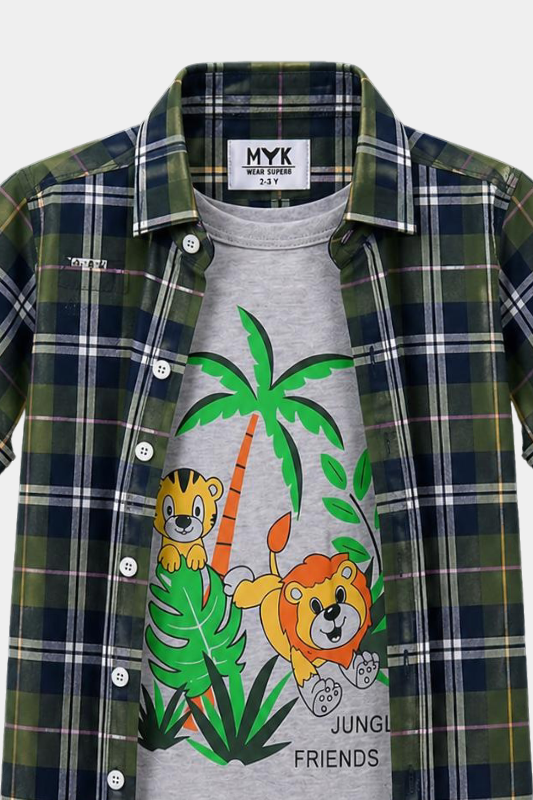 Jungle Friends Boys' Summer Outfit