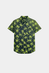 Boys Tropical Palm Green Linen Co-Ord Set – Cool Summer Style - MYK_Fatimas