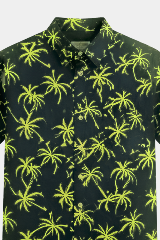 Boys Tropical Palm Green Linen Co-Ord Set – Cool Summer Style - MYK_Fatimas