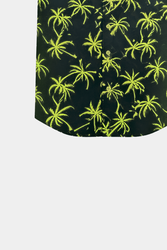 Boys Tropical Palm Green Linen Co-Ord Set – Cool Summer Style - MYK_Fatimas