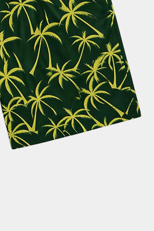 Boys Tropical Palm Green Linen Co-Ord Set – Cool Summer Style - MYK_Fatimas