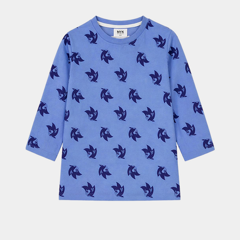 Blue Fox Print Summer Night suit Set - MYK_Fatimas