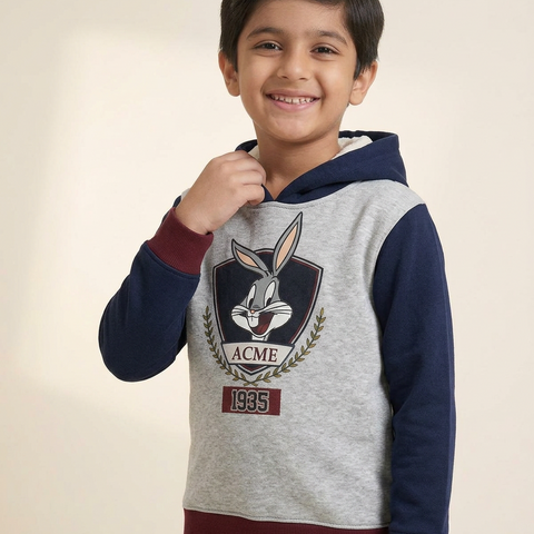 Kids Bugs Bunny Color Block Hoodie & Trouser Set – 2 Piece
