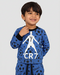 Boys Blue CR7 Football Graphic Sweatshirt & Trouser Set