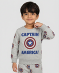 Kids Captain America Graphic Sweatshirt & Trouser Set